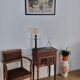 Directory style marquetry side table
