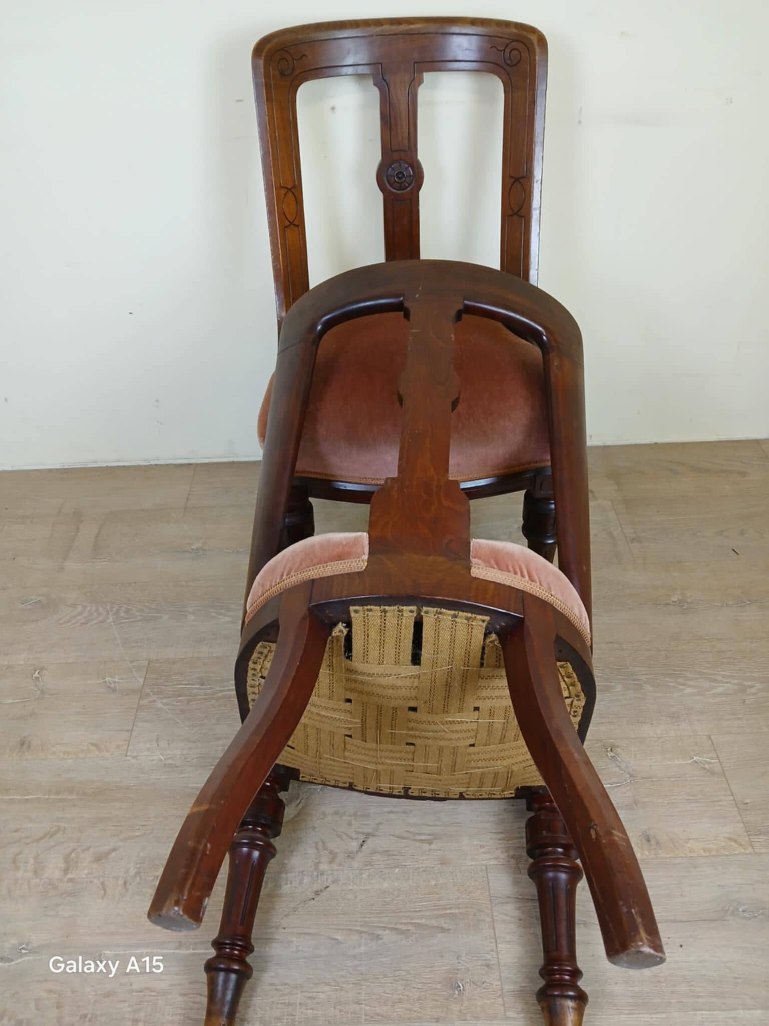 pair of quality 19th century English mahogany chairs circa 1850