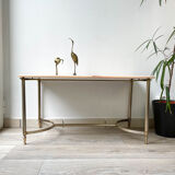 Marble and brass coffee table neoclassical style