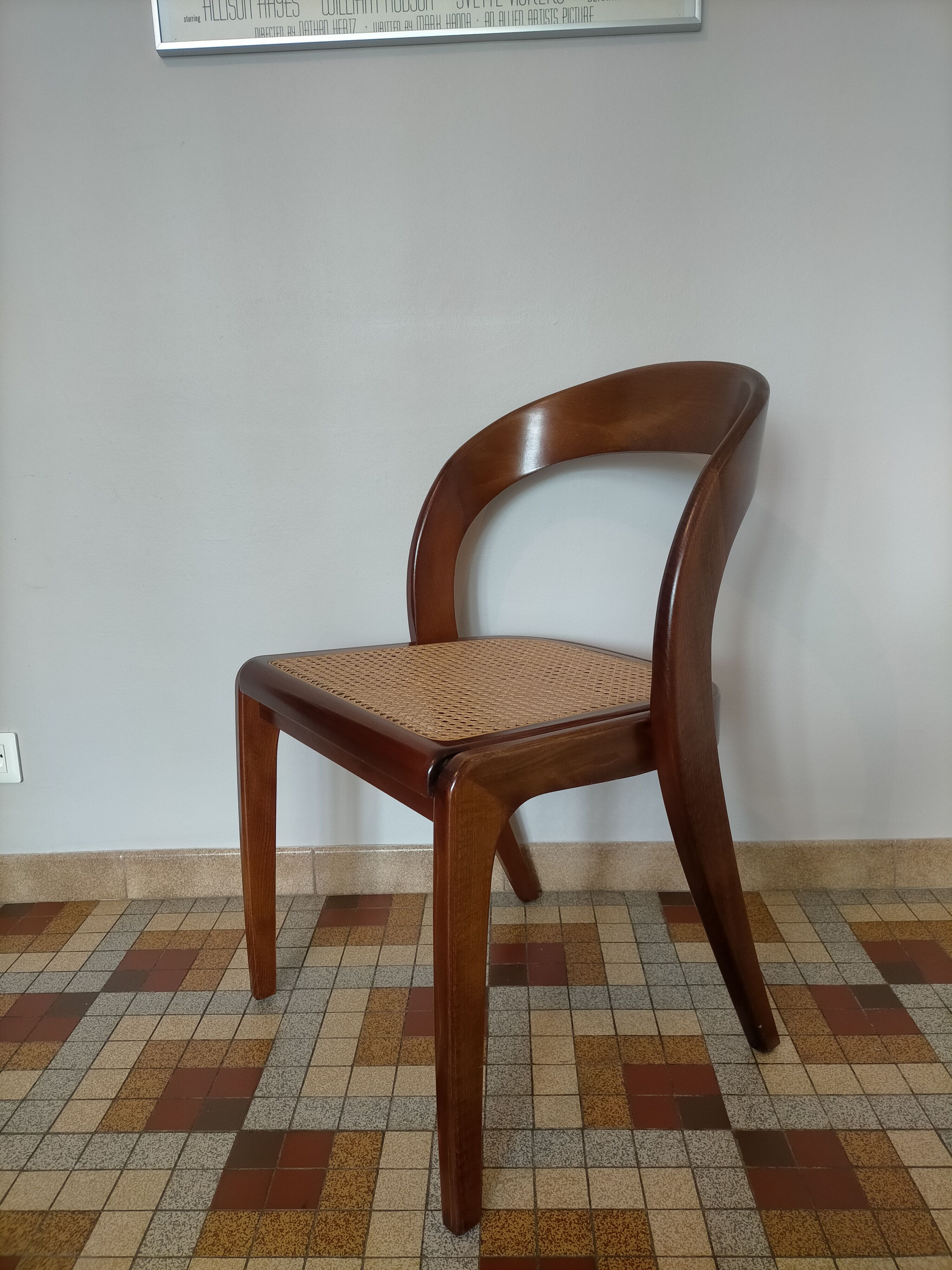 Baumann chairs model Scandinavian gondola wood and canning