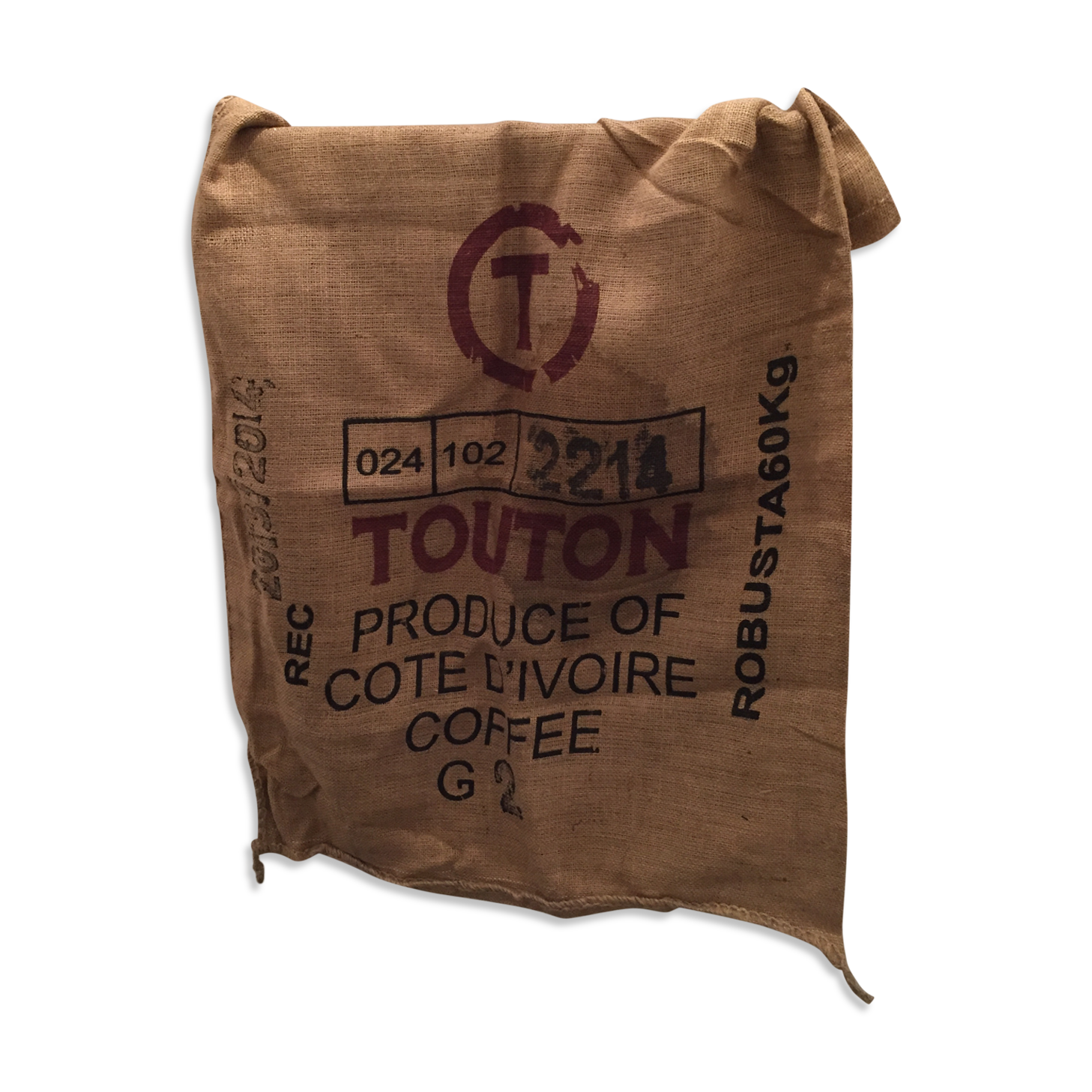 Ivory Coast burlap bag