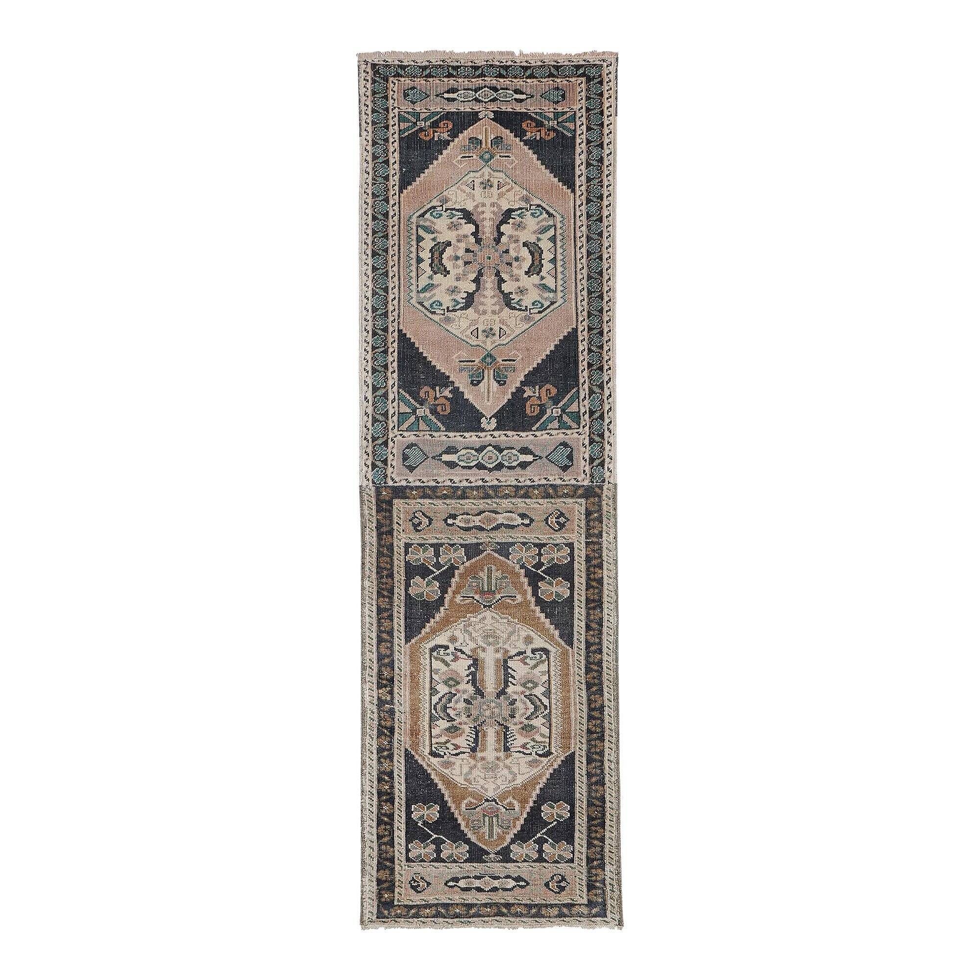 Tapis de couloir turc vintage 59x200 cm