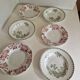 Set of 6 Deep Plates Saint Amand Terre De Fer Anemone Model Den