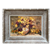 Nature morte à l'huile "Le bouquet jaune", milieu XXème