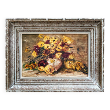 Mid 20th century painting "The yellow bouquet"