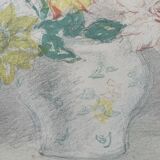 Painting watercolor still life with flowers Matisse, Dufy early twentieth century