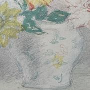 Painting watercolor still life with flowers Matisse, Dufy early twentieth century