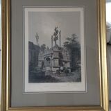 Lithographie originale (vers 1860) de Félix Benoist - Calvaire de Plougastel Daoulas