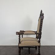 Louis XIII style oak armchair
