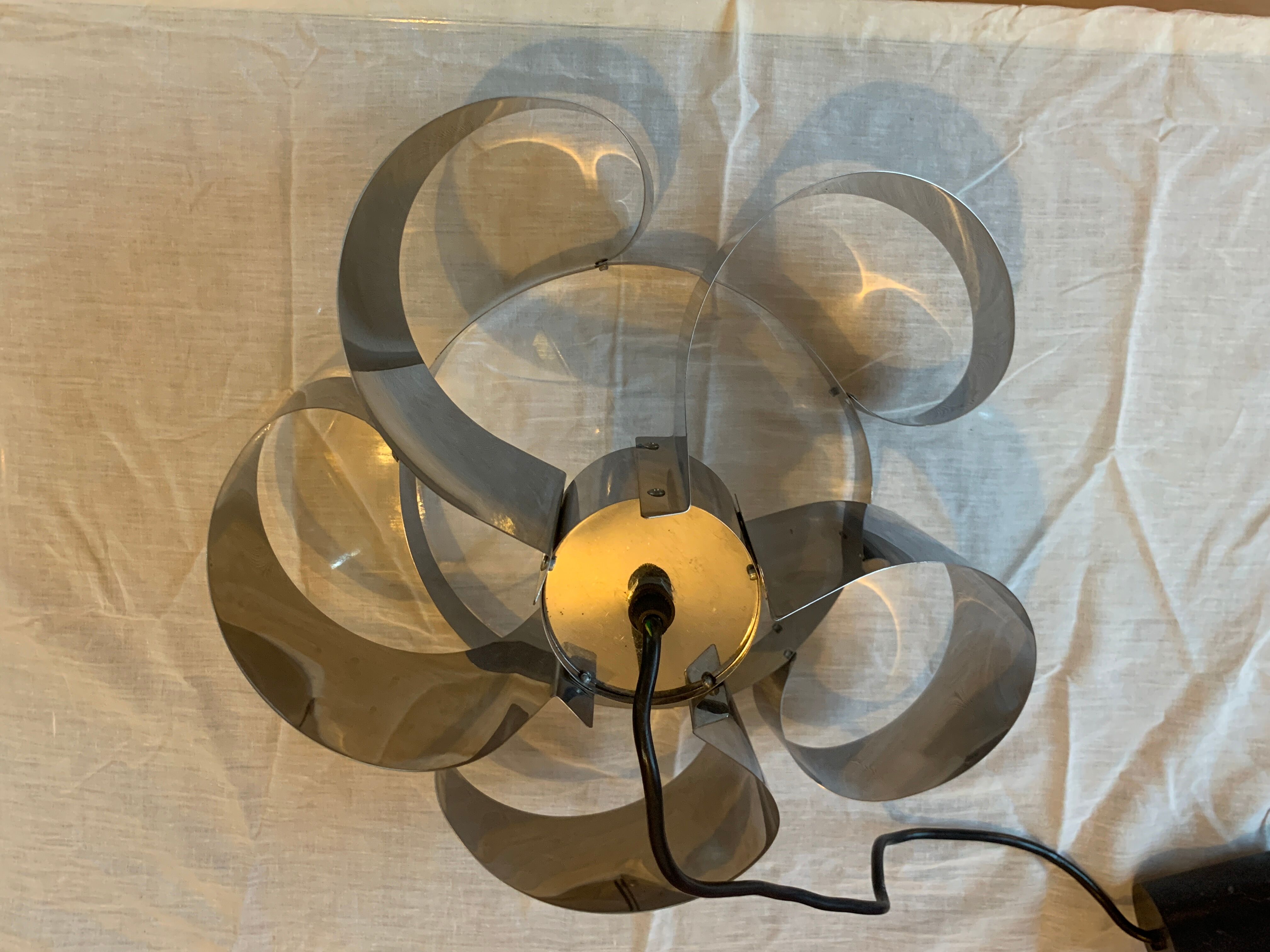 Space Age chrome metal chandelier