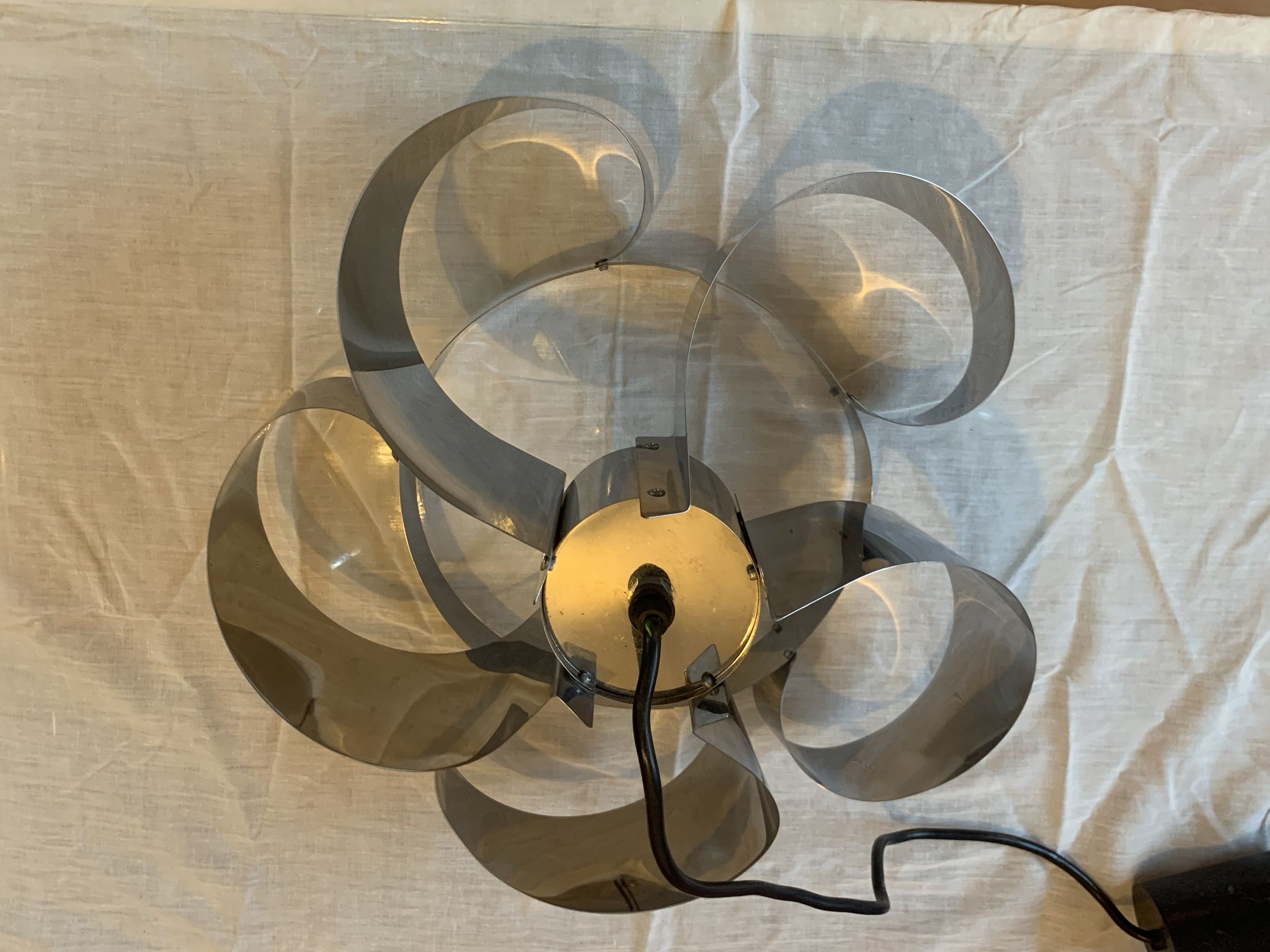 Space Age chrome metal chandelier