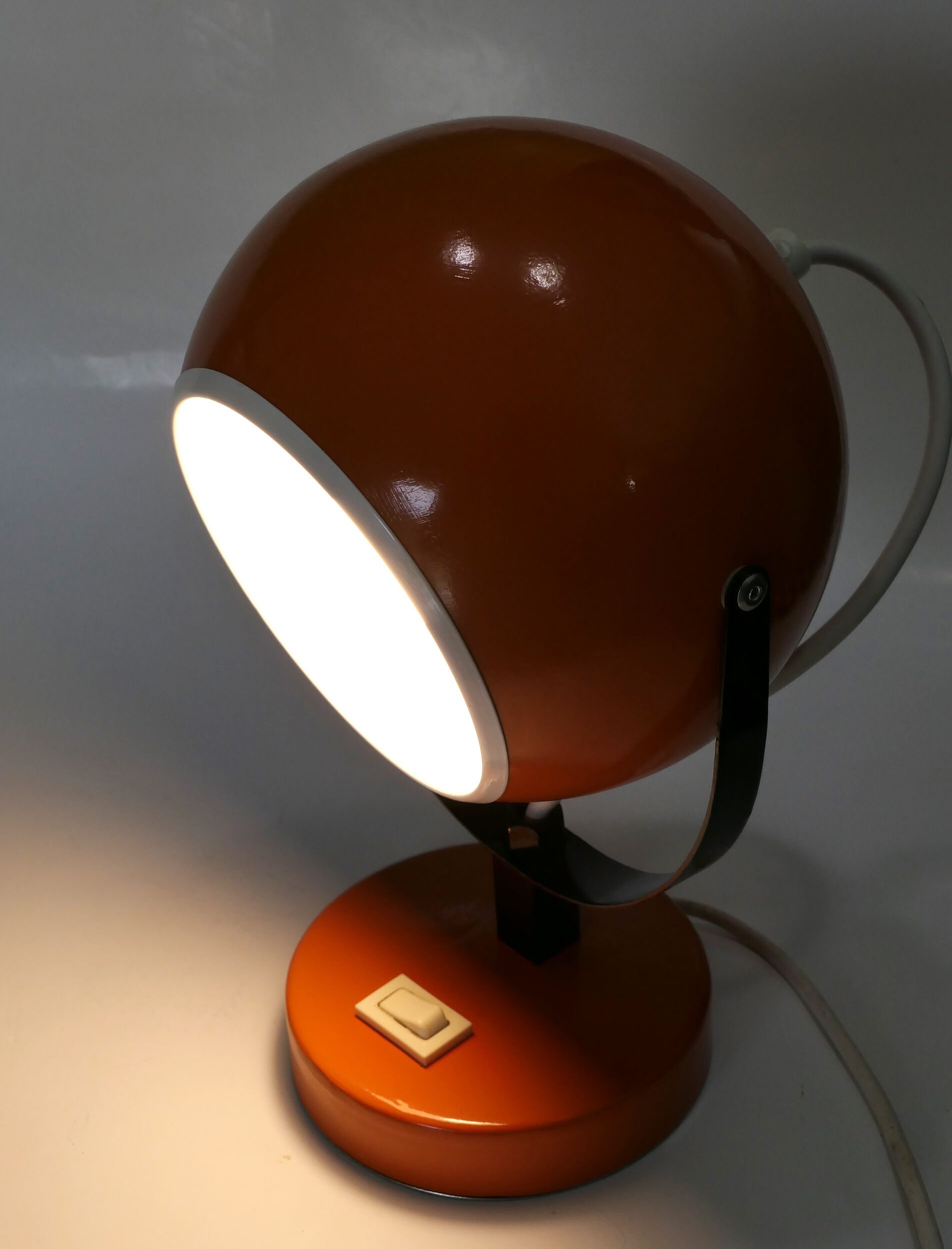 Lampe à poser eyeball spage age 1970's orange