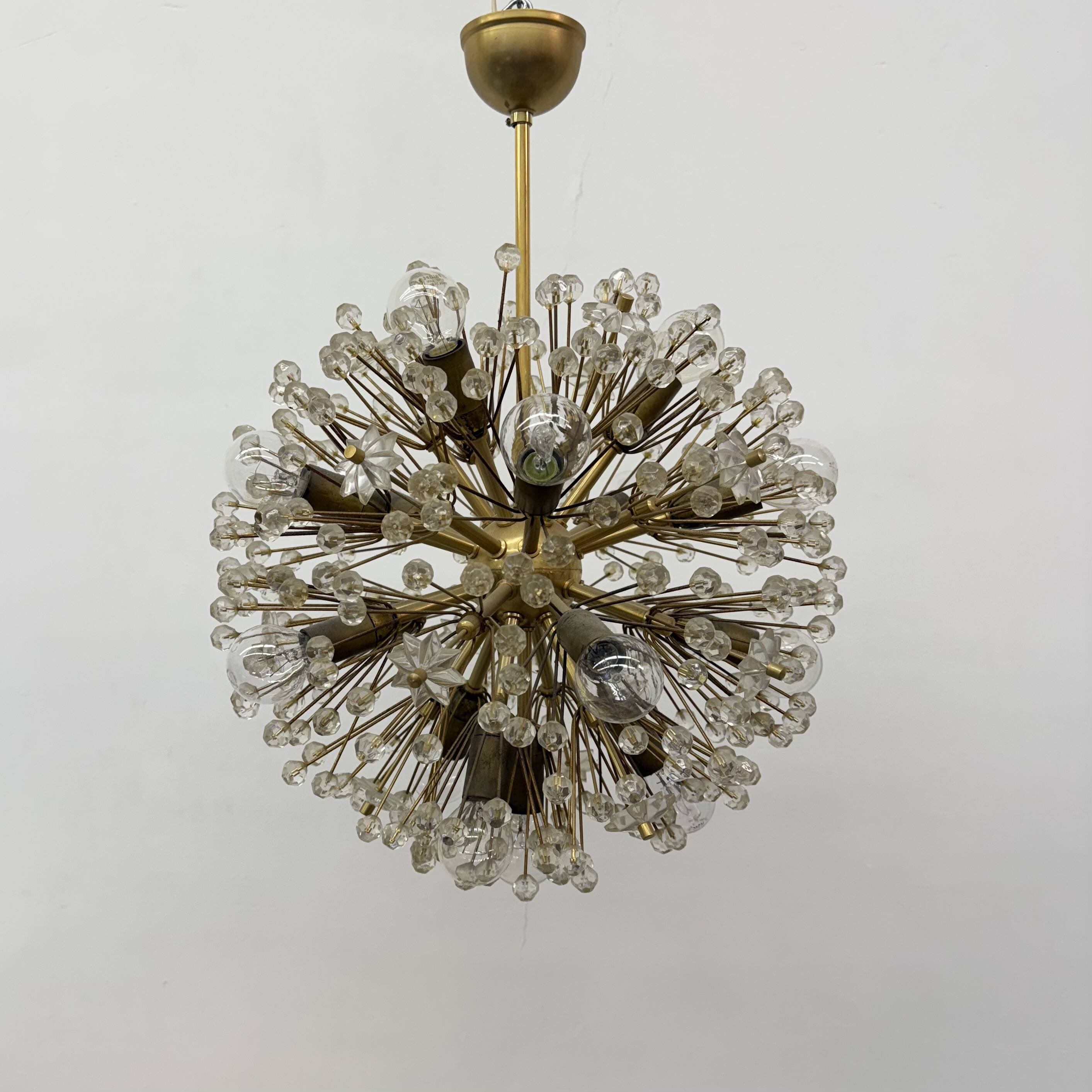 Starburst Brass Chandelier by Emil Stejnar, Austria 1960s