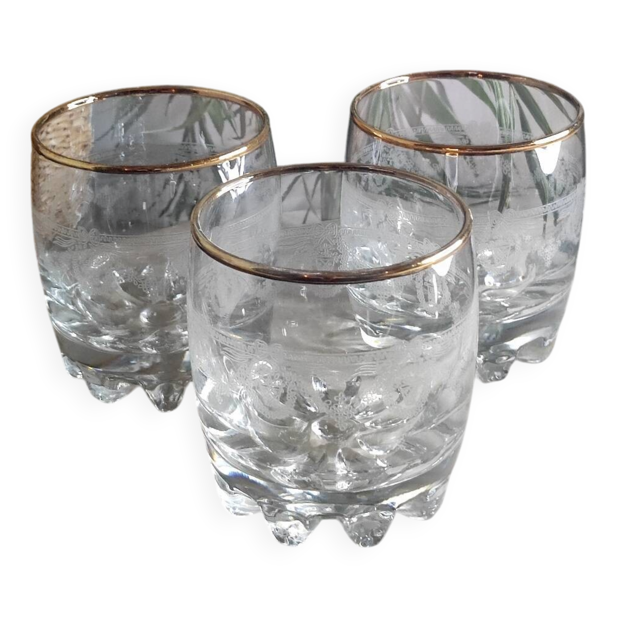 Crystal whiskey glasses