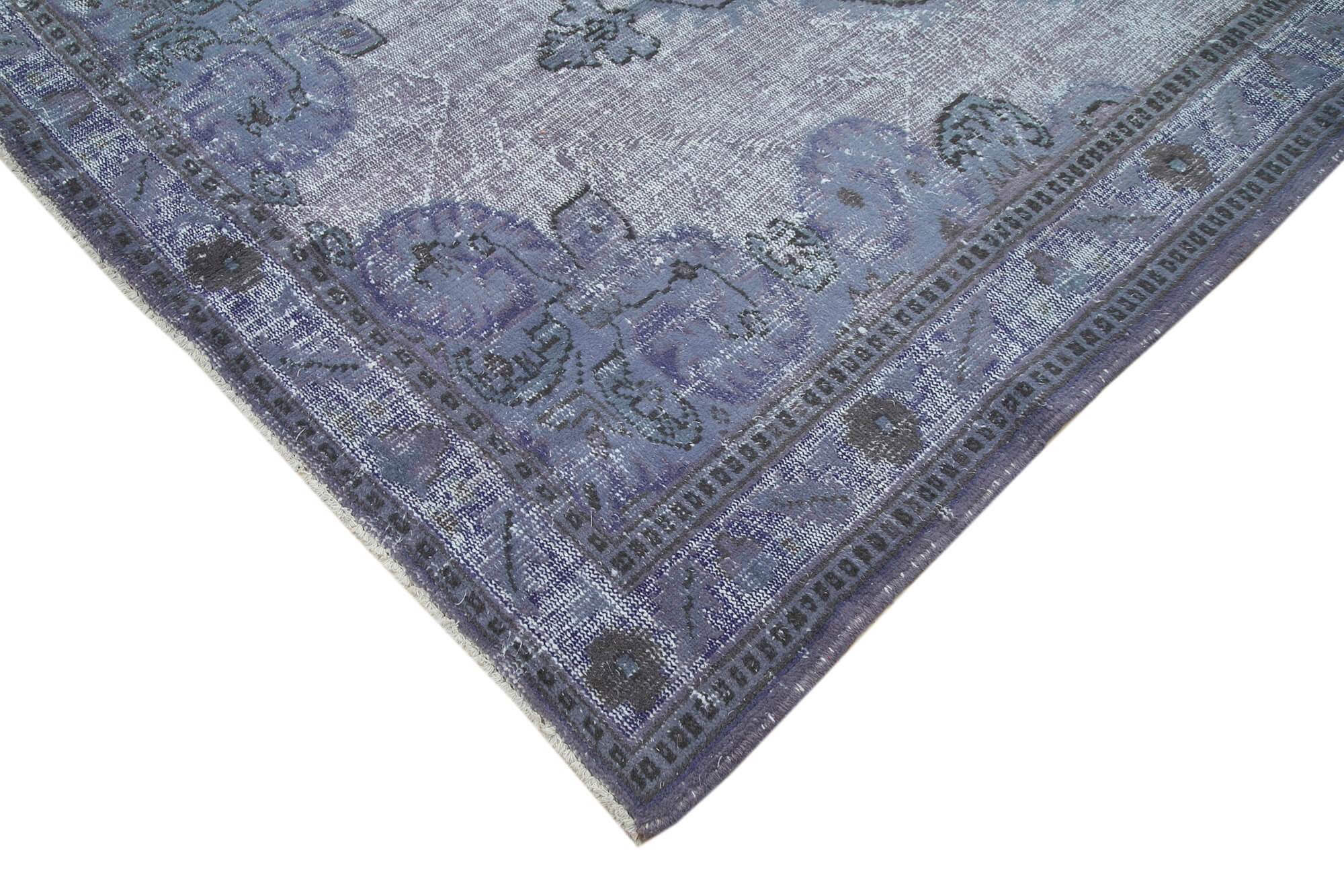 Hand-knotted rustic anatolian 1980s 174 cm x 280 cm grey carpet
