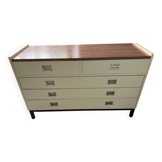 Chest of drawers 5 vintage formica workshop drawers