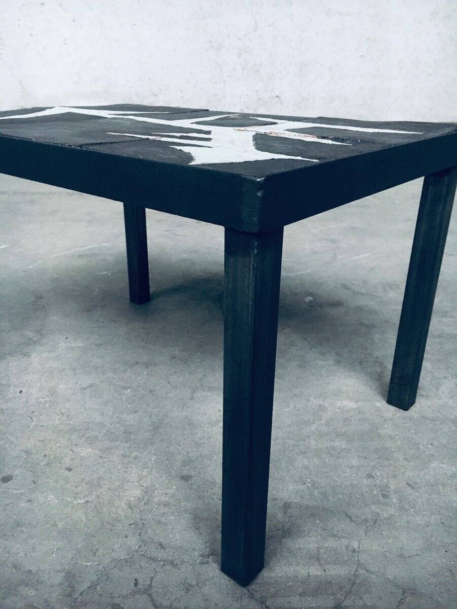 Ceramic Tile Side Table, Belgium, 1960s