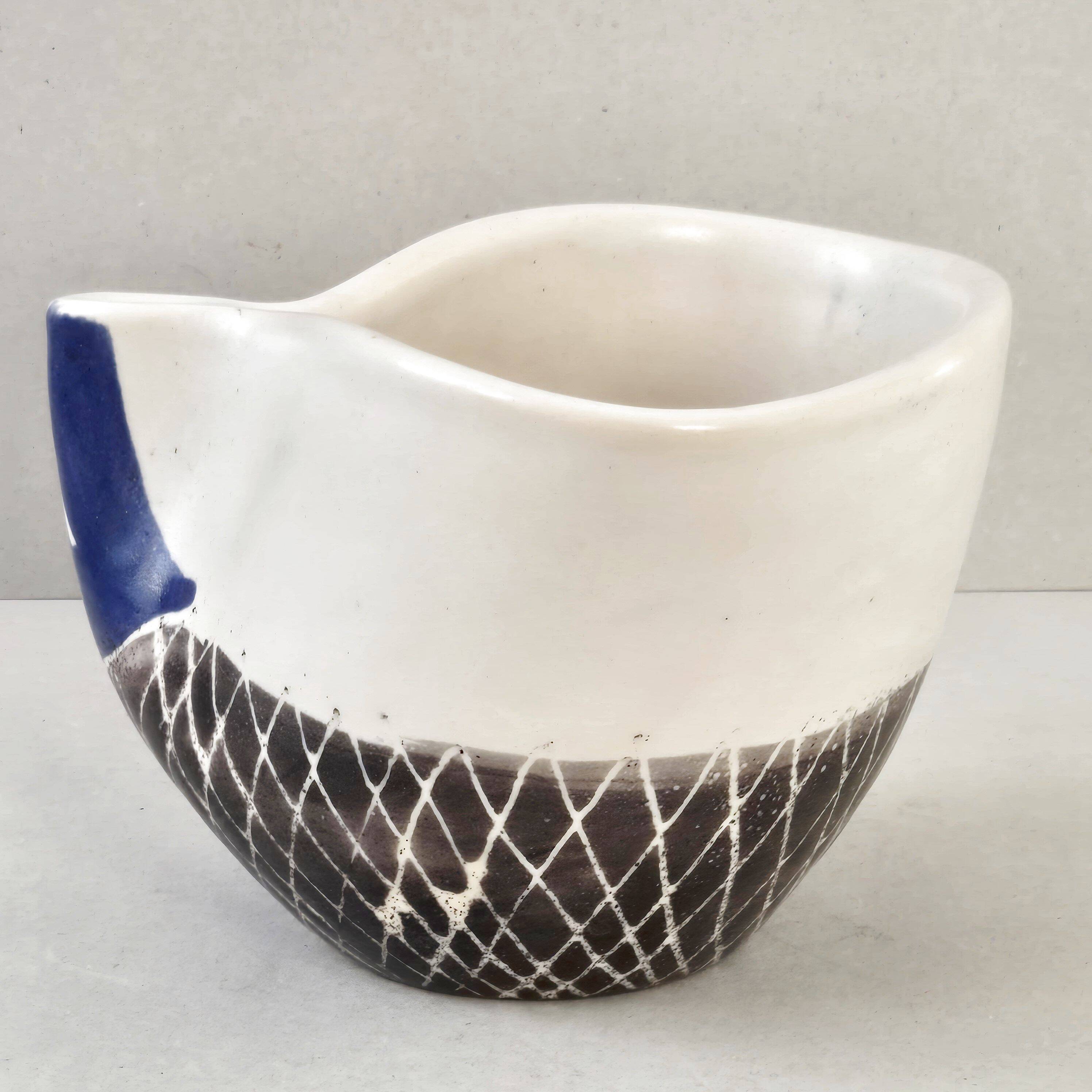 Vintage pinched vase by Mado Jolain, 1950