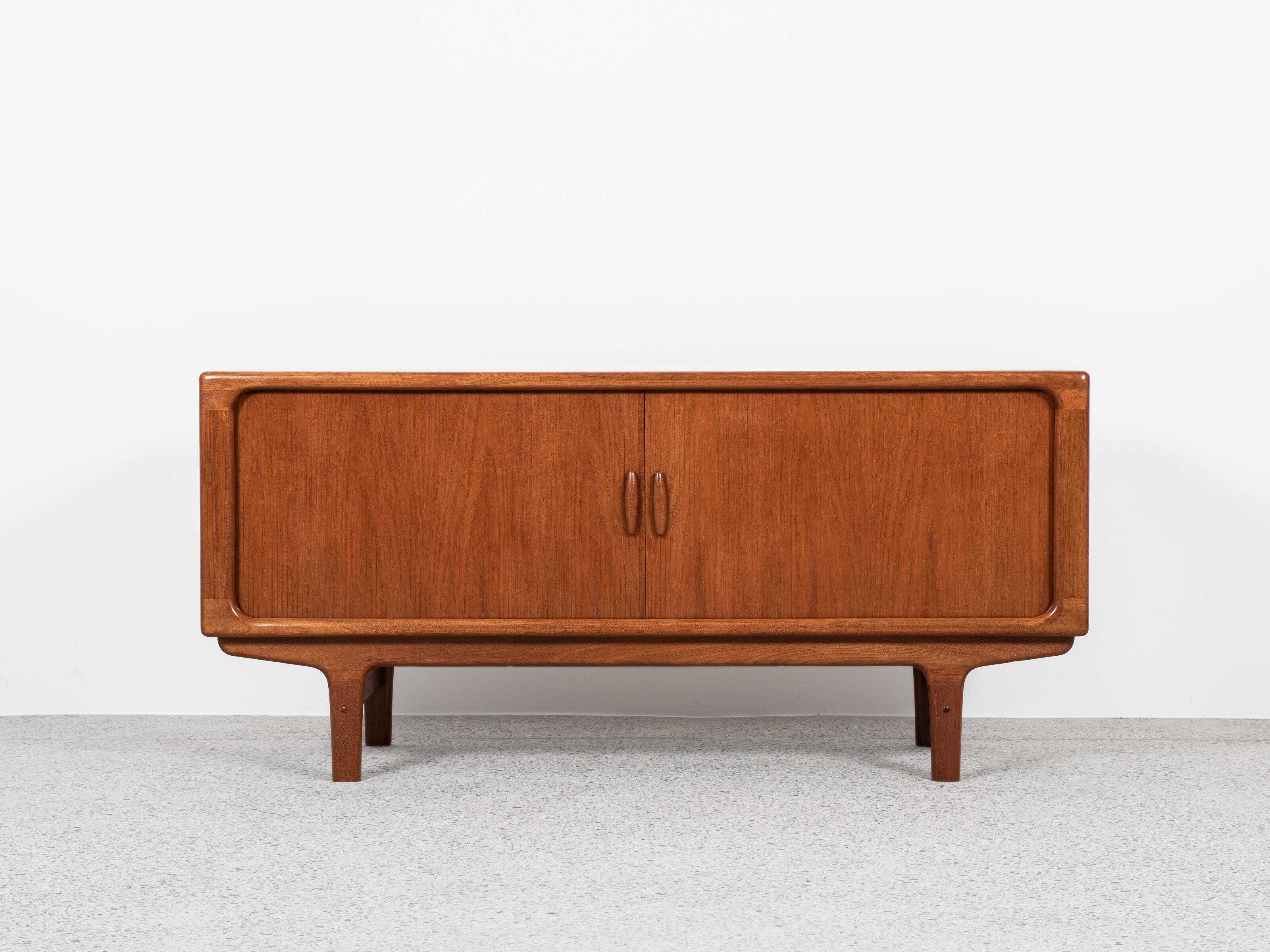 Mid-century Danish teak sideboard with tambour doors by Dyrlund 1960s - 170 cm