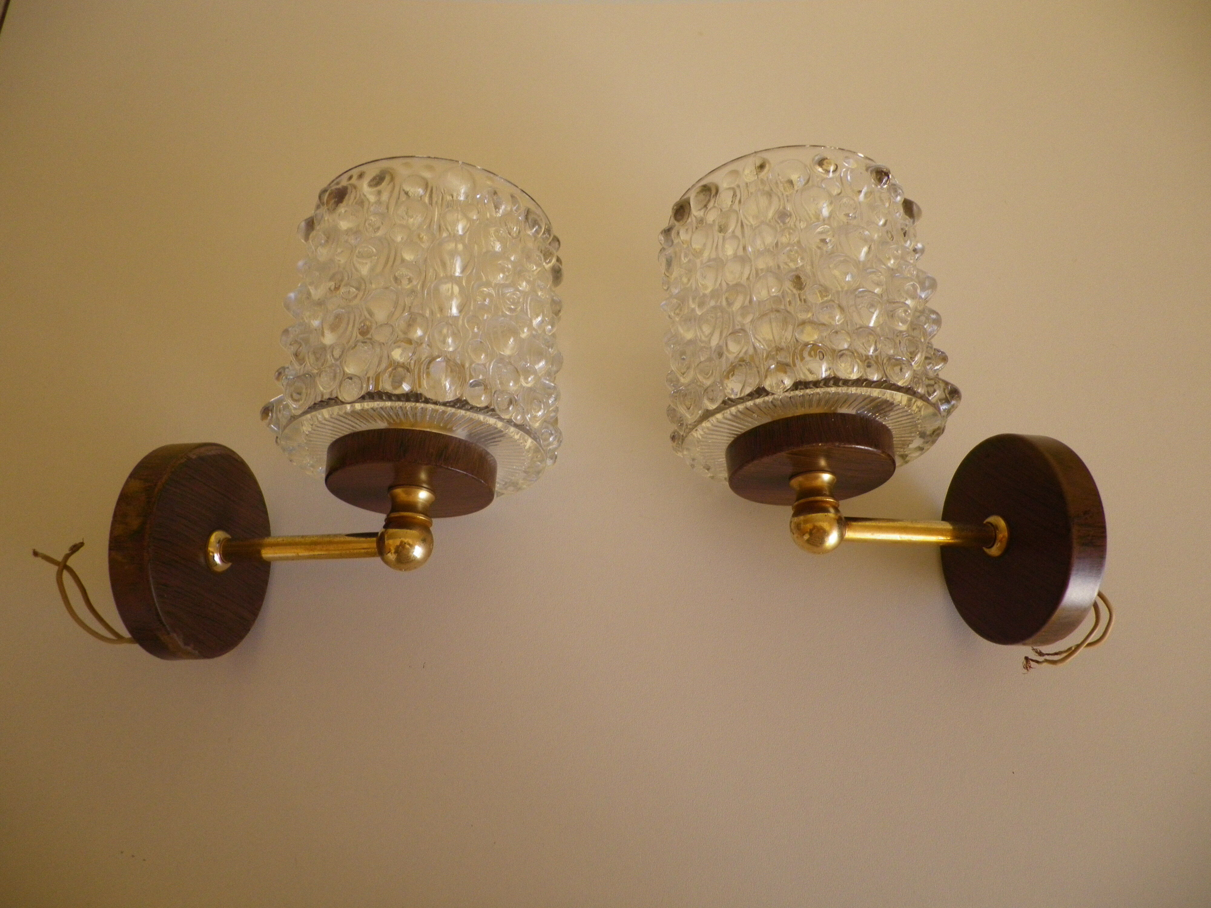 Pair of old sconces, brand Delmas