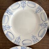 Colonial ironstone dessert plates Moulin des Loups