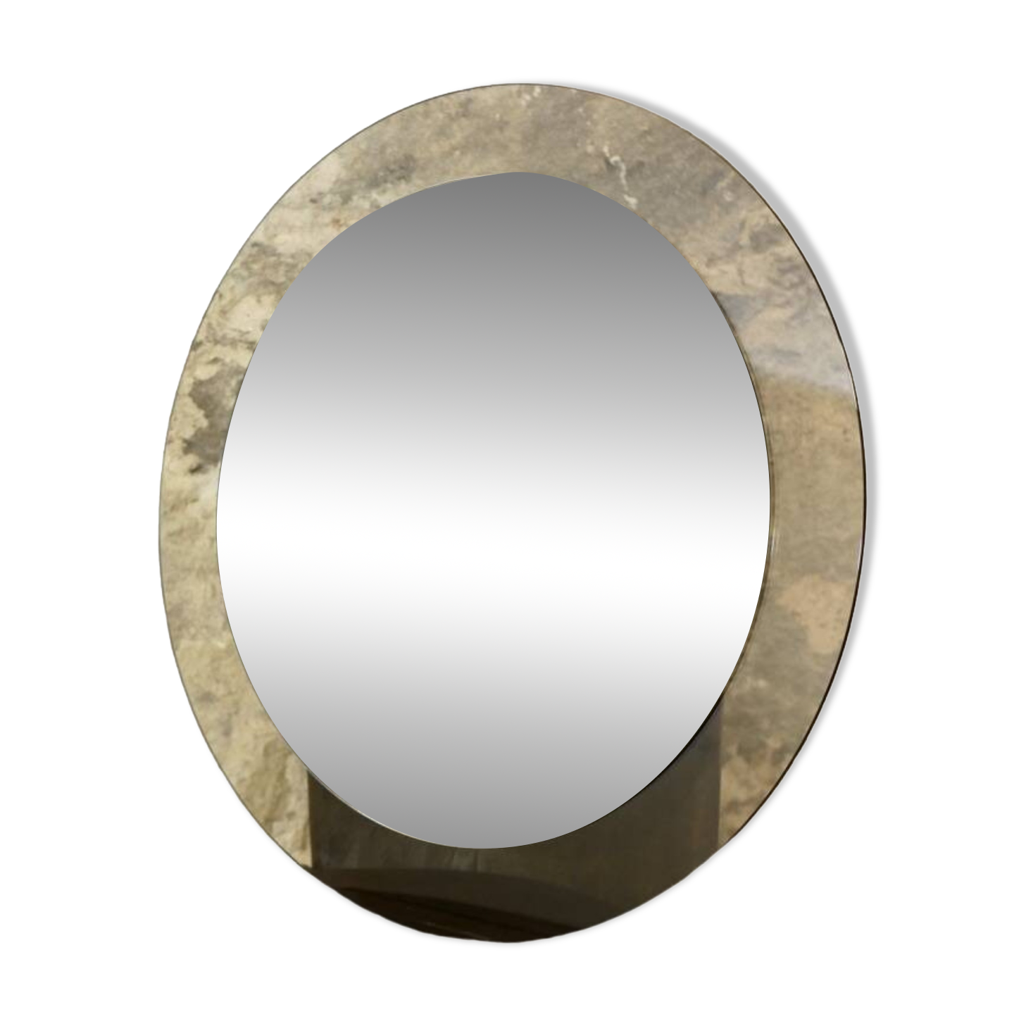 Large miroir rond à double couche par Veca, Italie, 1970s