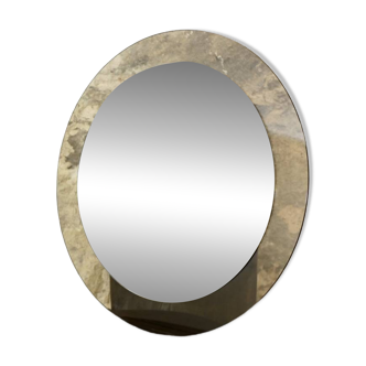 Large miroir rond à double couche par Veca, Italie, 1970s