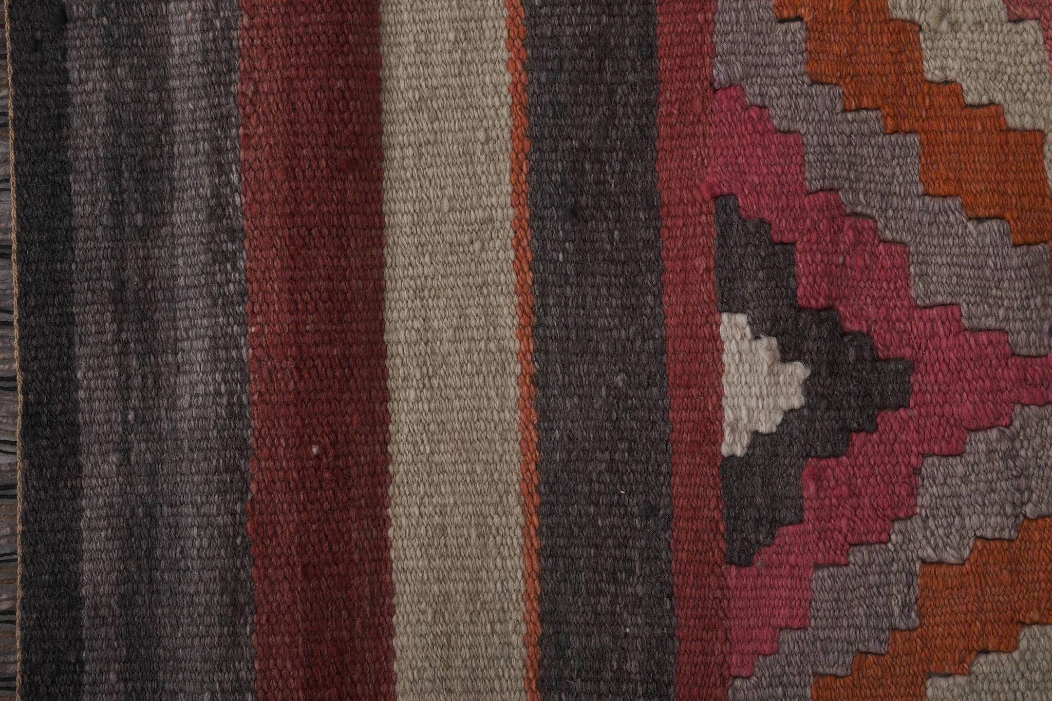 Tapis vintage turc de oushak tissé à la main 78x365 cm