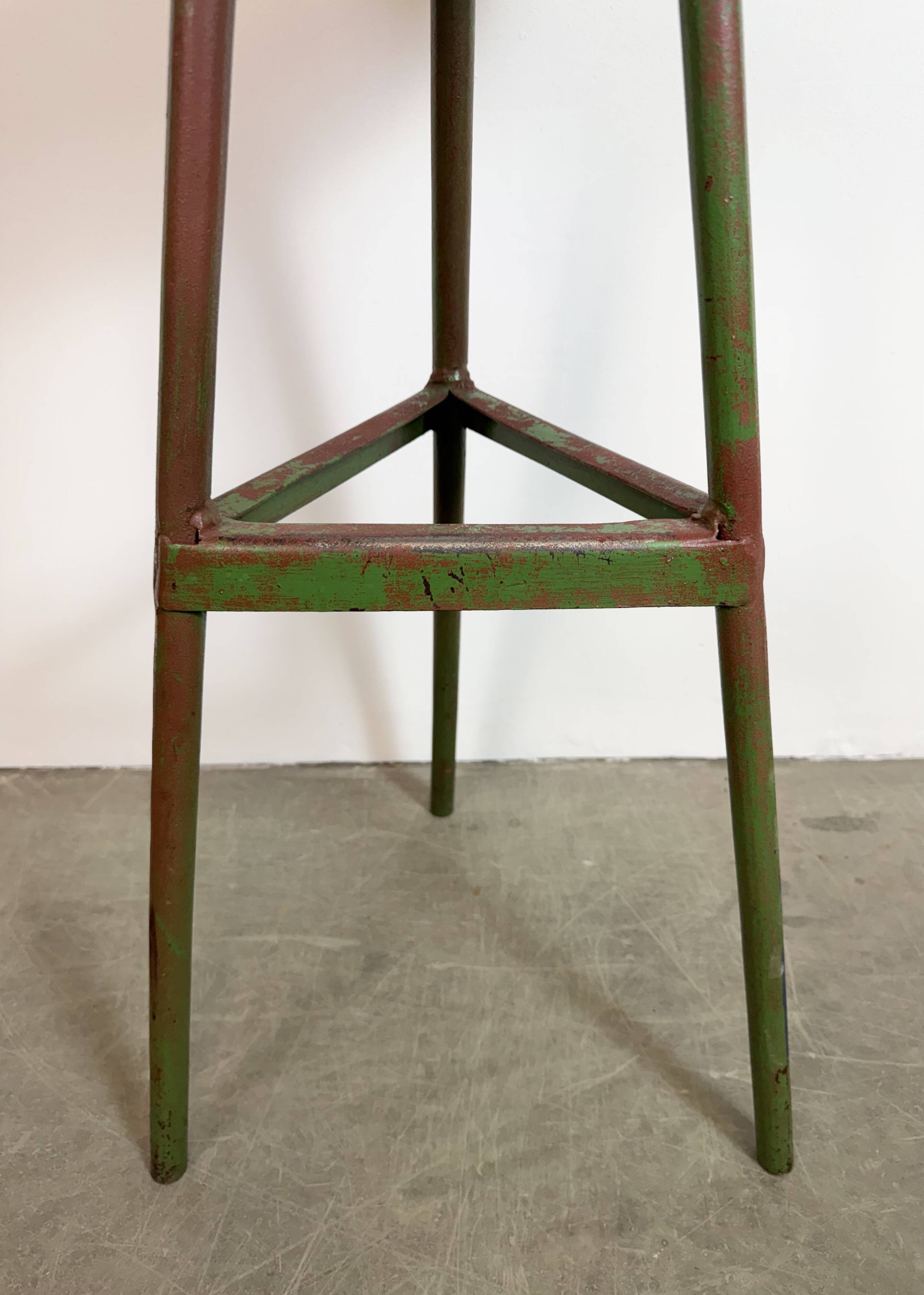 Green Industrial Workshop Stool, 1960s