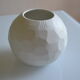 Ball vase with milky engobe