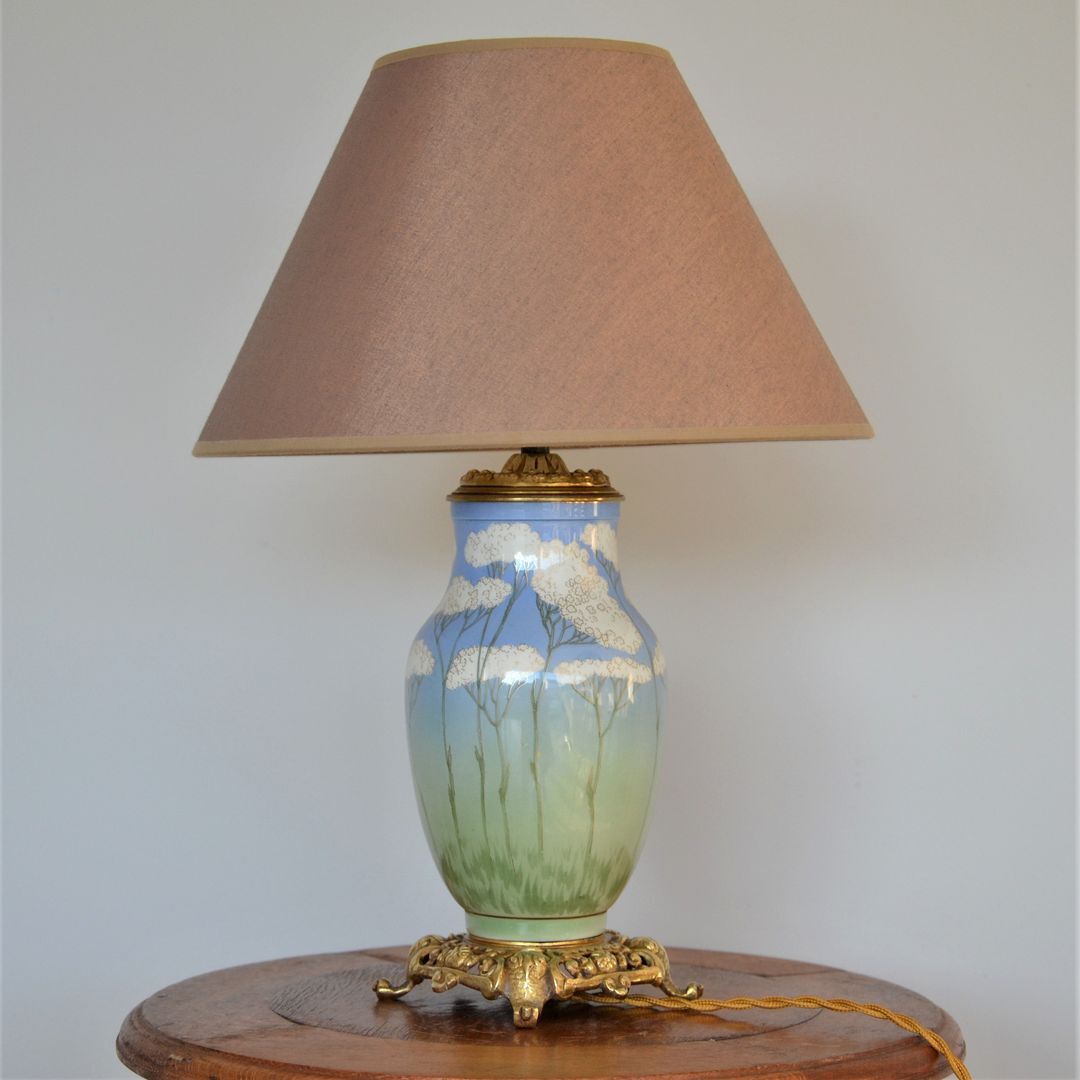 Ceramic table lamp from Lunéville