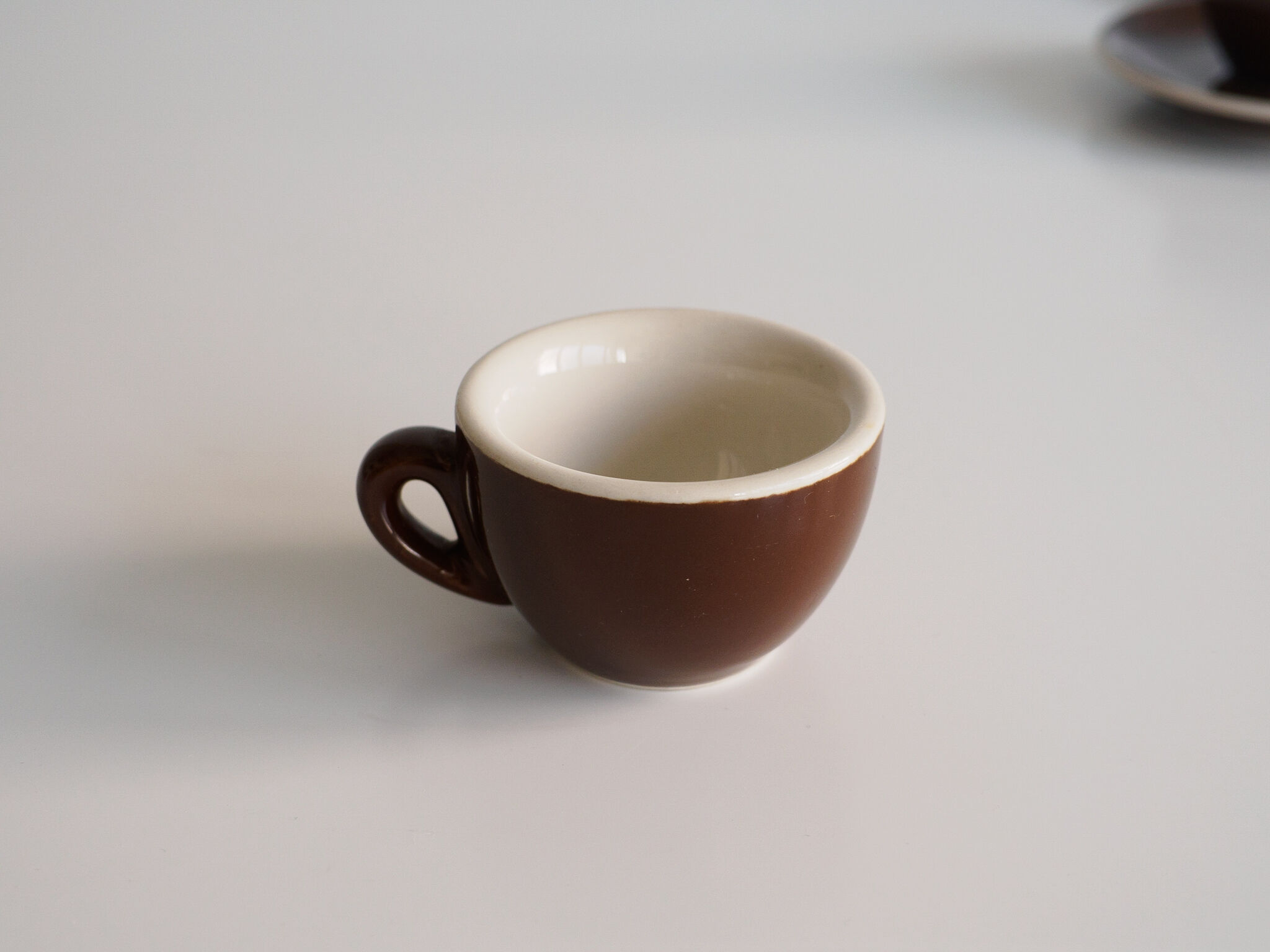 ACF chocolate brown espresso cup duo