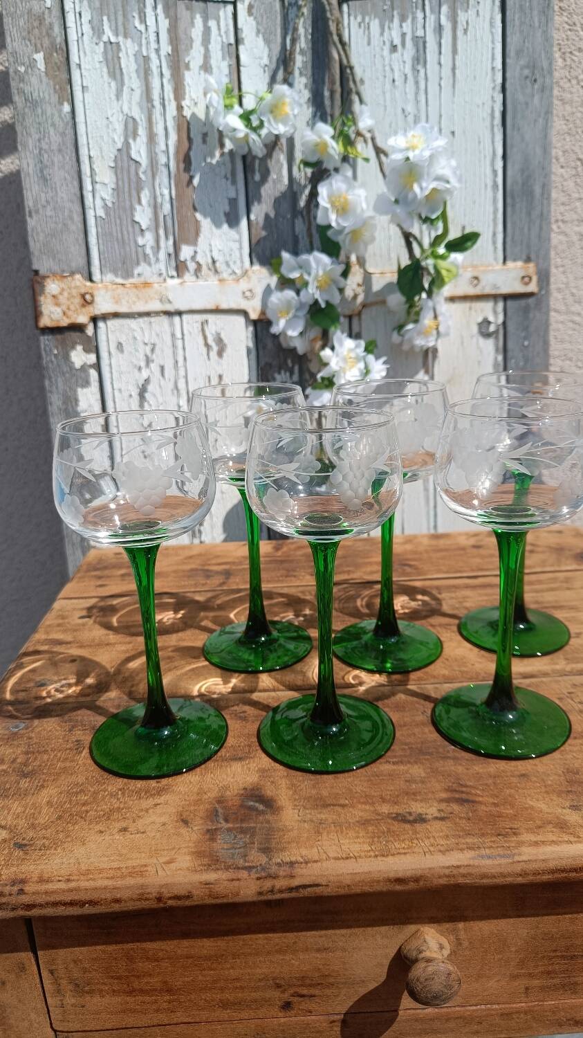 Antique engraved glasses