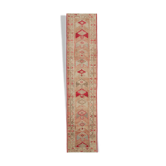Tapis rustique turc rose runner noué à la main 89 cm x 406 cm