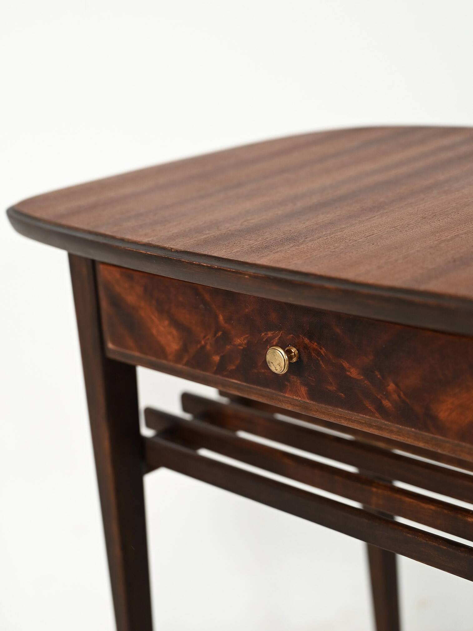 Pair of Scandinavian Mahogany Nightstands, 1950s