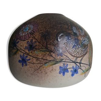 Vase ball décor floral fonck & mateo vallauris