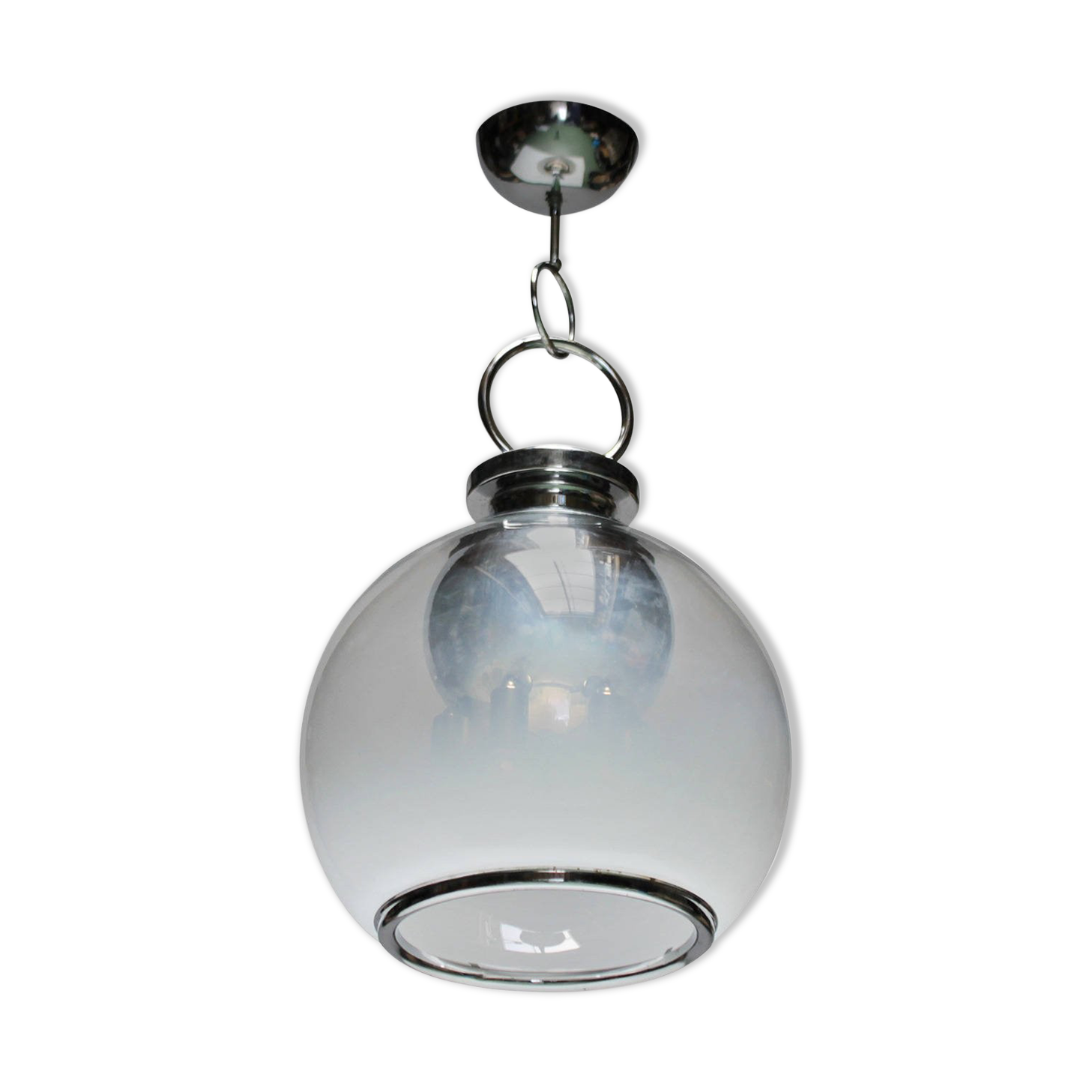 Six bulbs in Murano glass chandelier