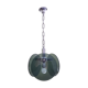 Metal chrome and smoked glass chandelier