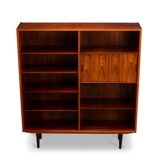 Rosewood library designed by Danish designers with doors by Hundevad & Co, 1960s.