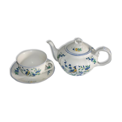 Théière et petit-déjeuner tasse et sous-tasse V&B Phoenix bleu
