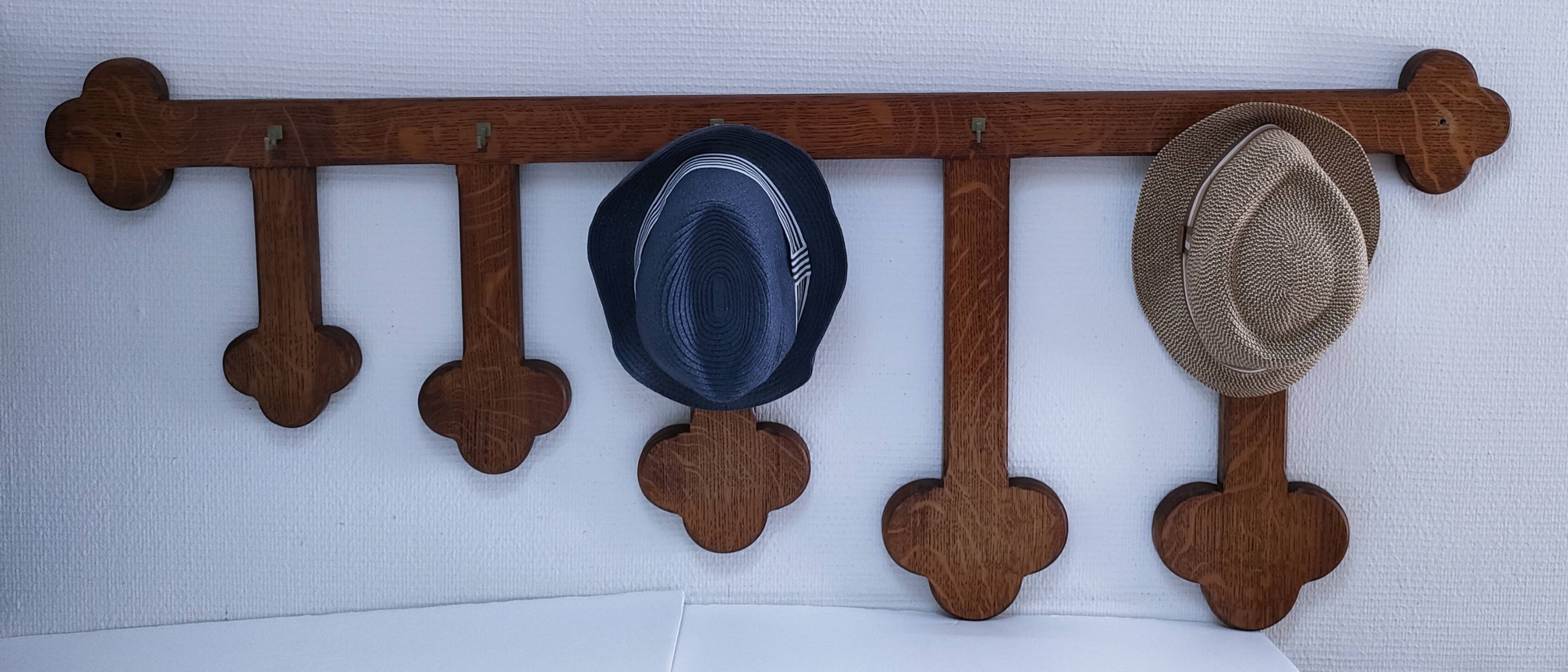 Vintage solid wood coat rack hat rack
