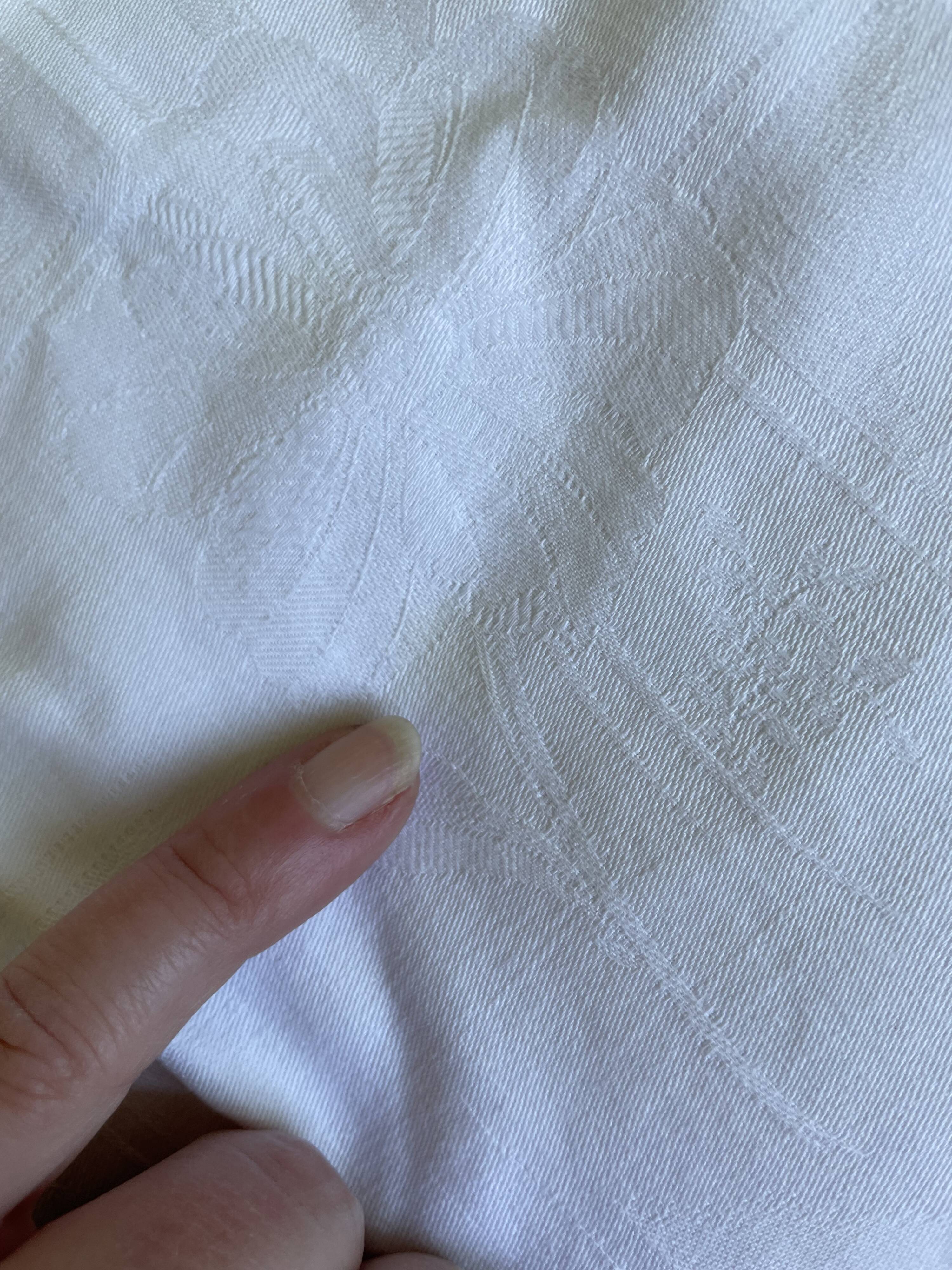Large vintage pillowcase, retro bedding collection white (1.20)
