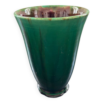 Deep green handmade vase