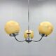 1950s Chrome & Frosted Glass Chandelier