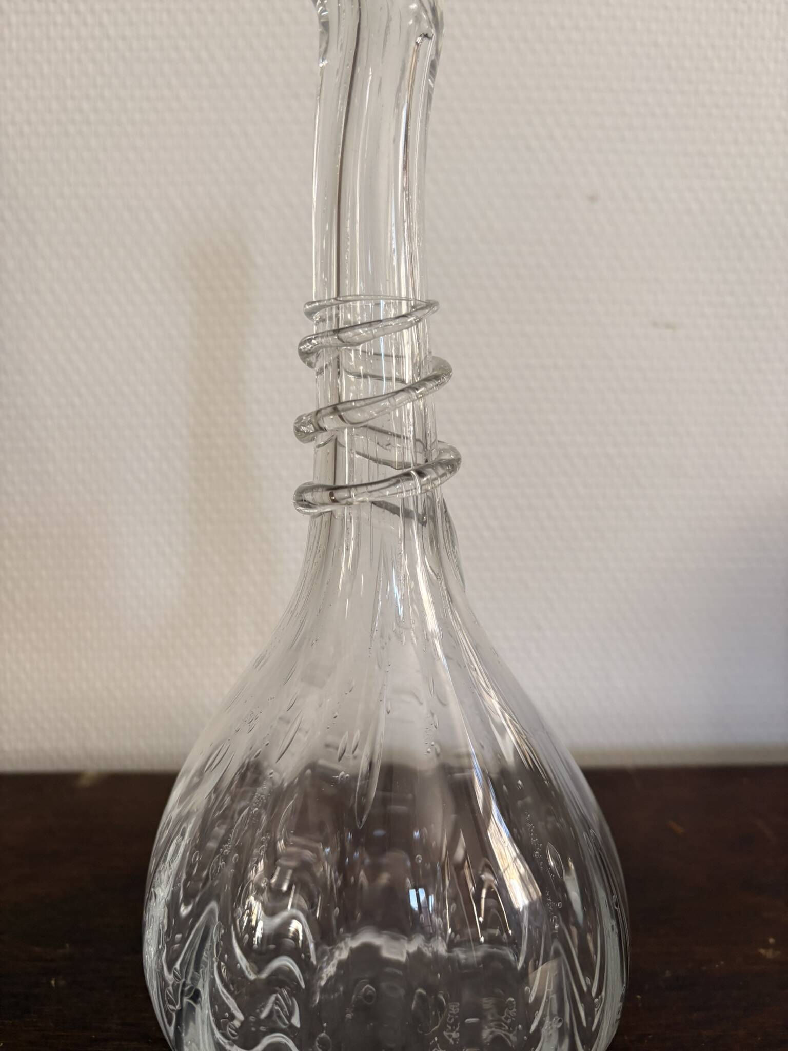 Ancient Sculpture Bottle Carafe Vase Soliflore Blown Glass Alex Vieira