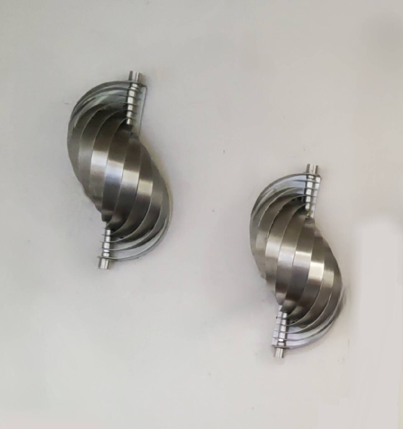 Pair of spiral wall lights 1970