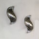 Pair of spiral wall lights 1970