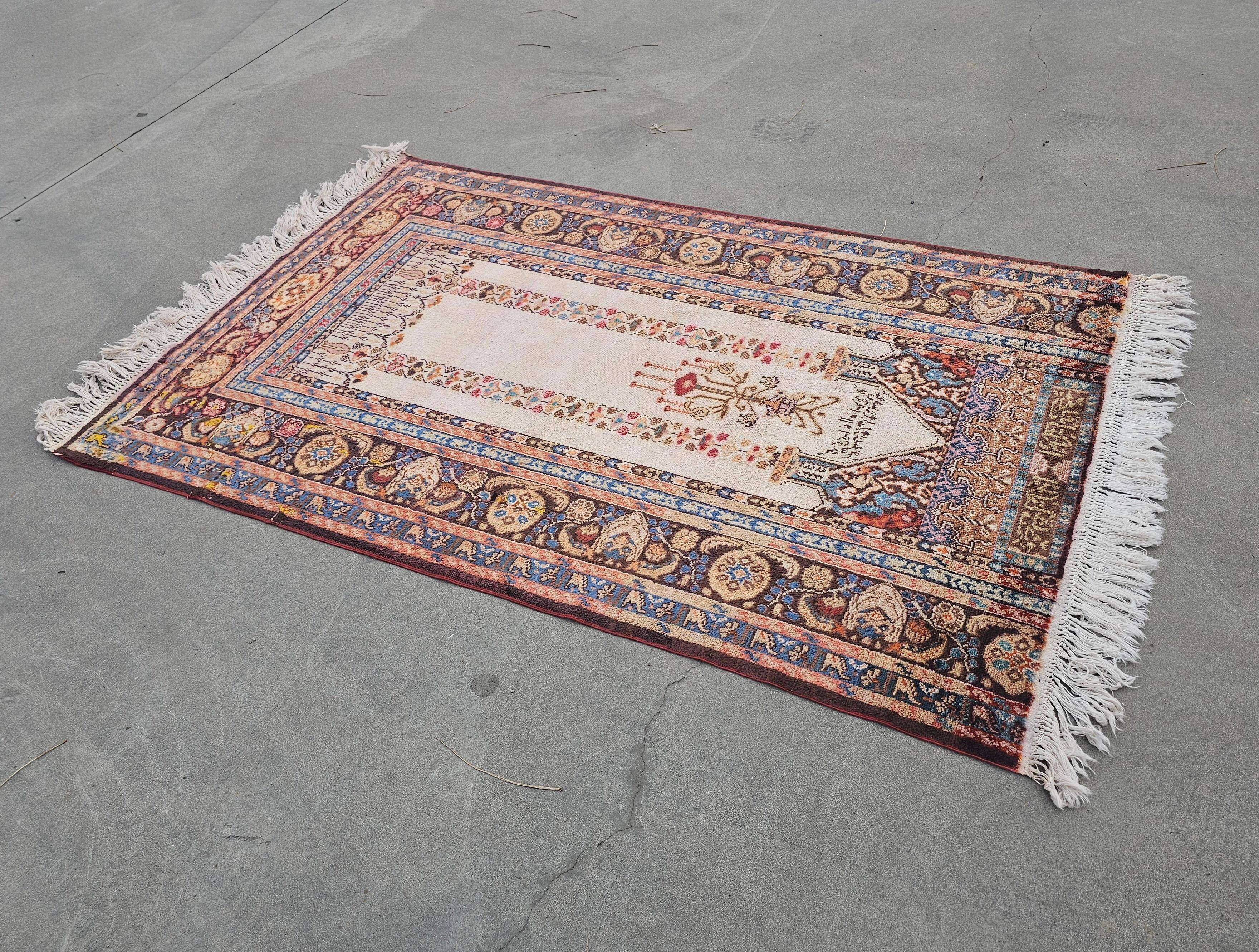 Antique silk prayer rug, Anatolia, 1930s