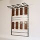 Danish teak and metal coat rack, 1960s