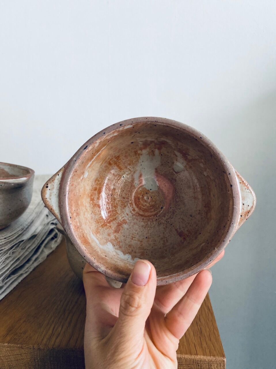 Three bowls in ancient sandstone